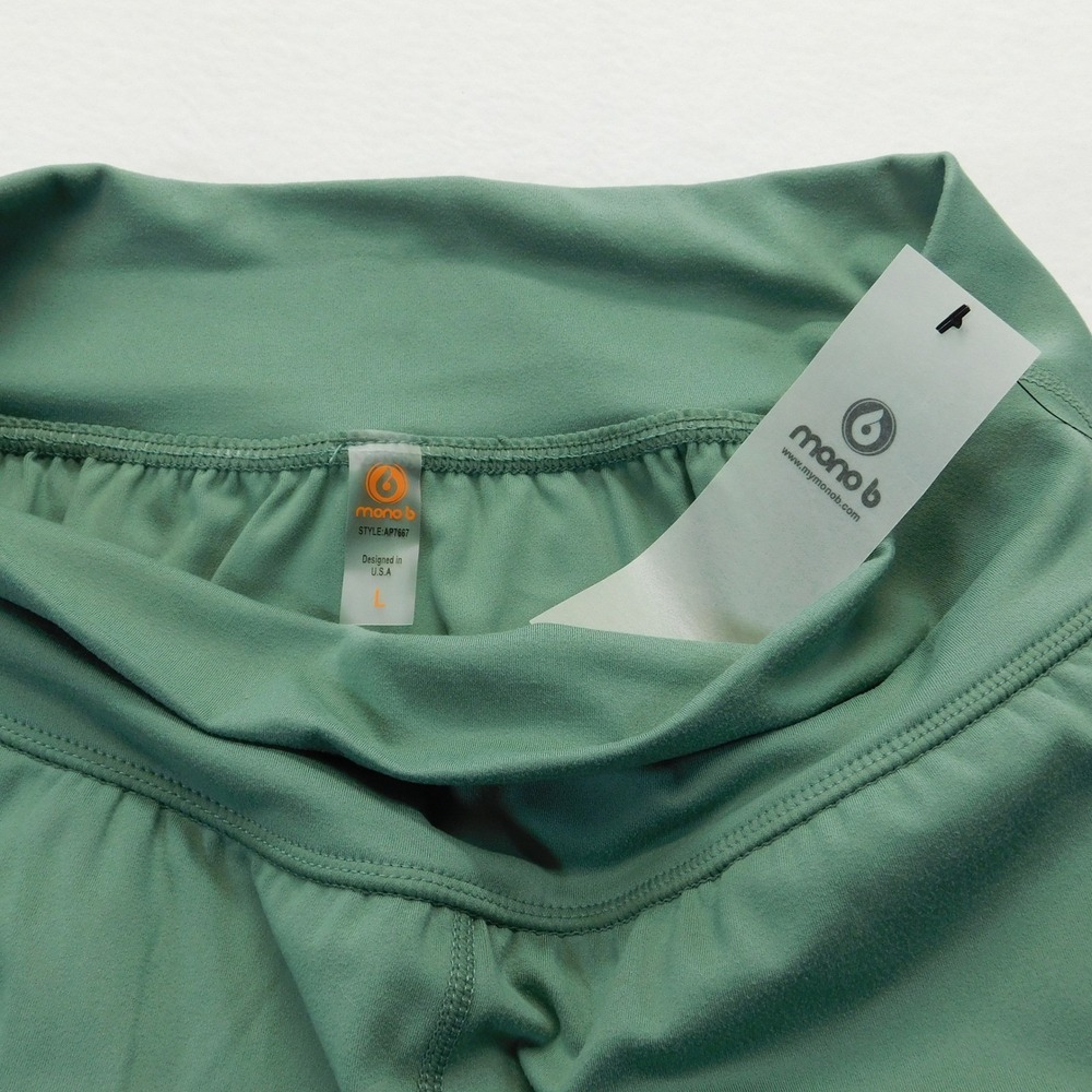 Mono B Women's L Green High Waist Barrel Jogger Pants Pockets Athletic - Picture 9 of 9